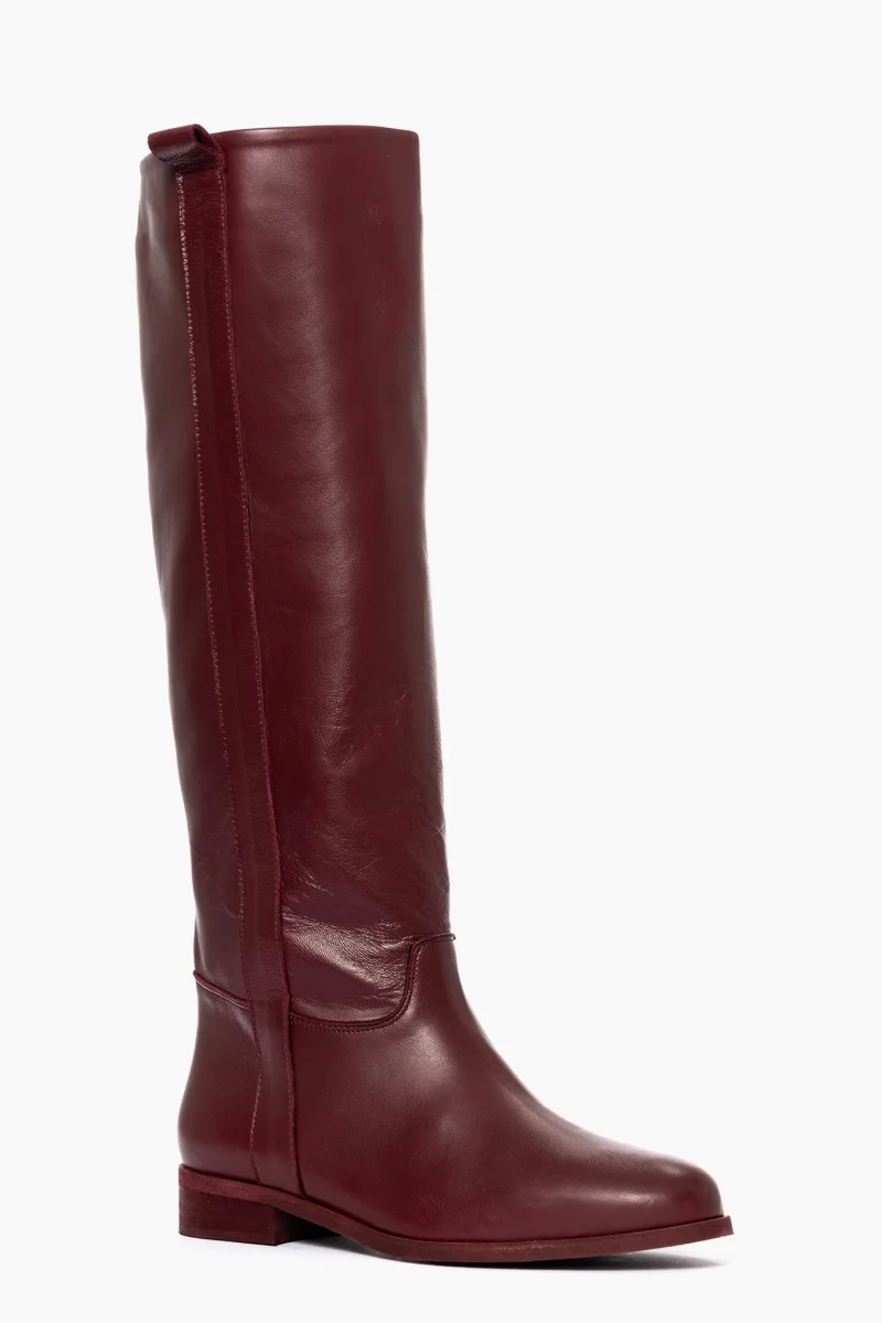 Stivali pelle bordeaux 281 - immagine 3