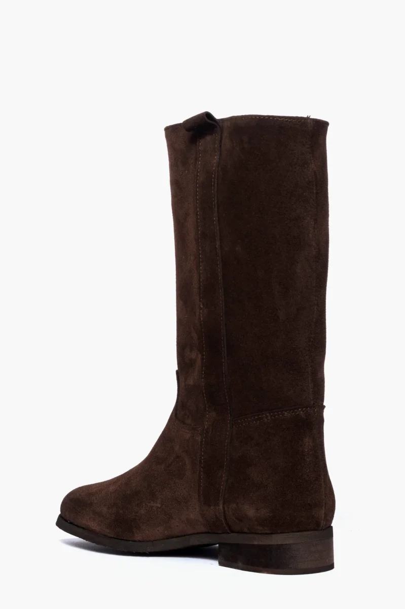 Stivali 282 camoscio cioccolato al polpaccio - immagine 5