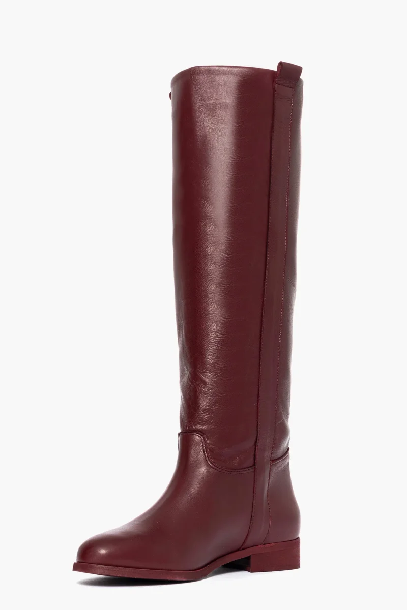 Stivali pelle bordeaux 281 - immagine 4