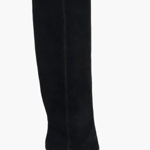 Stivali sopra al ginocchio camoscio nero Orietta Manhattan