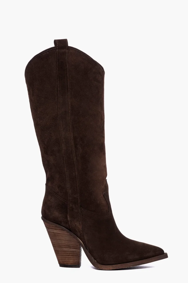 Stivali Cecilia camoscio cioccolato