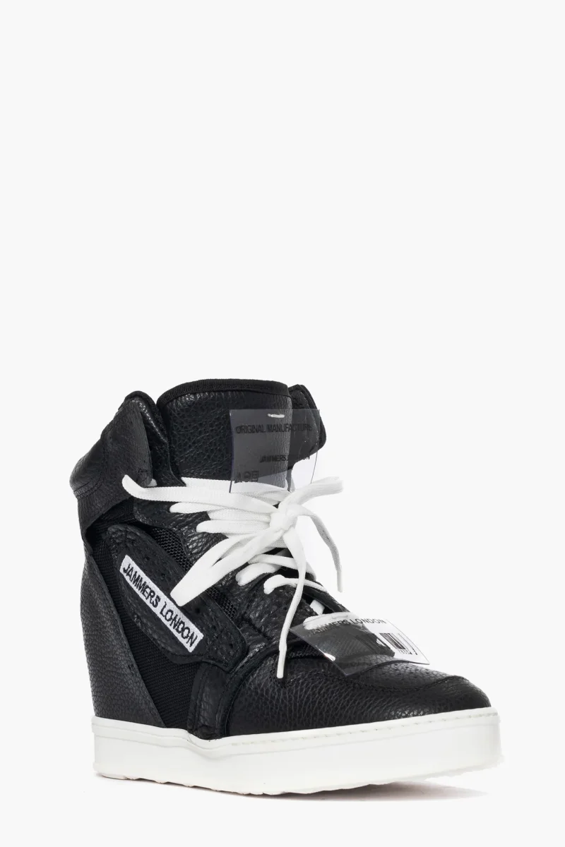 Sneakers Upp Code pelle e tessuto ape nero - immagine 3