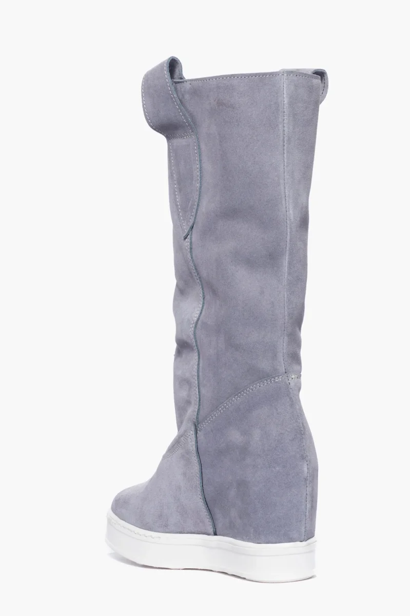 Stivali Full 288 Up camoscio grigio con rialzo interno - immagine 5