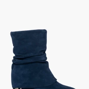 Stivali Full Upp Gote camoscio blu con rialzo interno