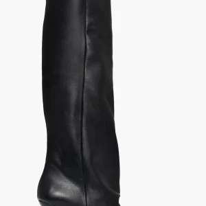 Stivali pelle nero con zeppa Filomena 002