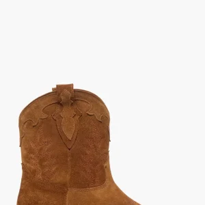 Stivaletti camoscio cuoio con ricami 298