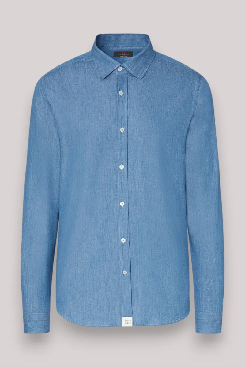 CAMICIA UOMO CHAMBRAY BLU