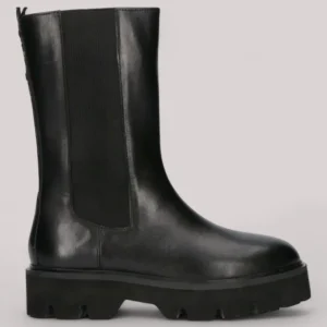 SCARPE DONNA BOOTS ALTE IN PELLE NERO