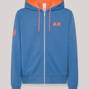 FELPA UOMO CON CAPPUCCIO AVIO