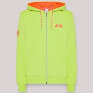 FELPA UOMO CON CAPPUCCIO LIME