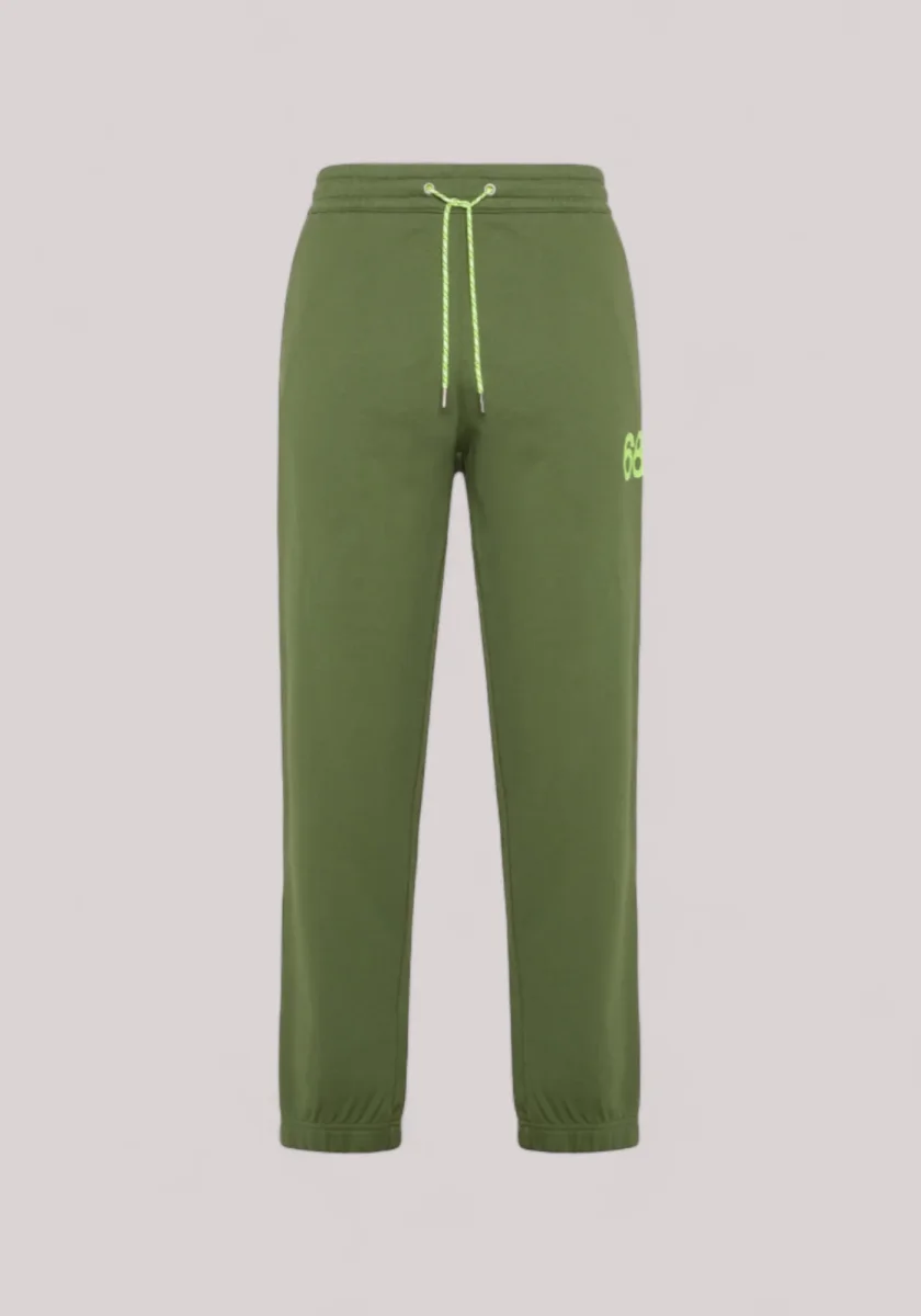 PANTALONE UOMO IN FELPA VERDE SCURO