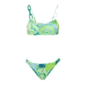 BIKINI DONNA TOP E SLIP BRASILIANO FISSO VERDE - FK23-0031X1