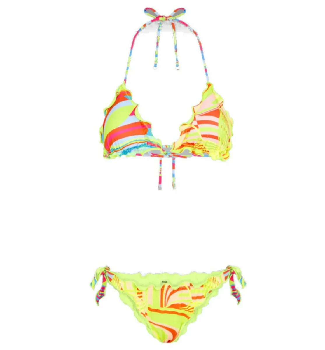 BIKINI DONNA TRIANGOLO E SLIP REGOLABILE FROU FROU GIALLO - FK23-1579U