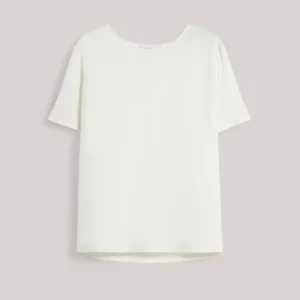T-SHIRT DONNA IN SETA BIANCO