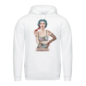 Felpa bianca con stampa APHRODITE