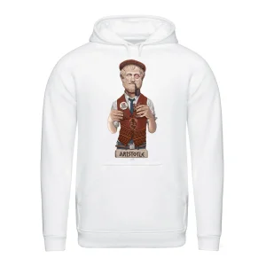 Felpa bianca con stampa ARISTOTELE