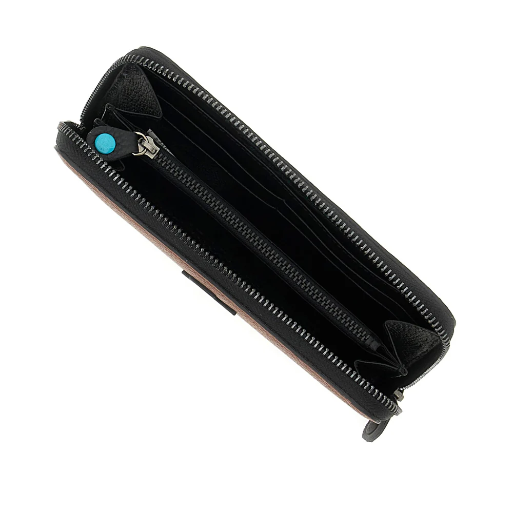Gabs Portafoglio con portamonete e slot card con zip in Pelle Gmoney17 Bull Black - CUOIO - immagine 4