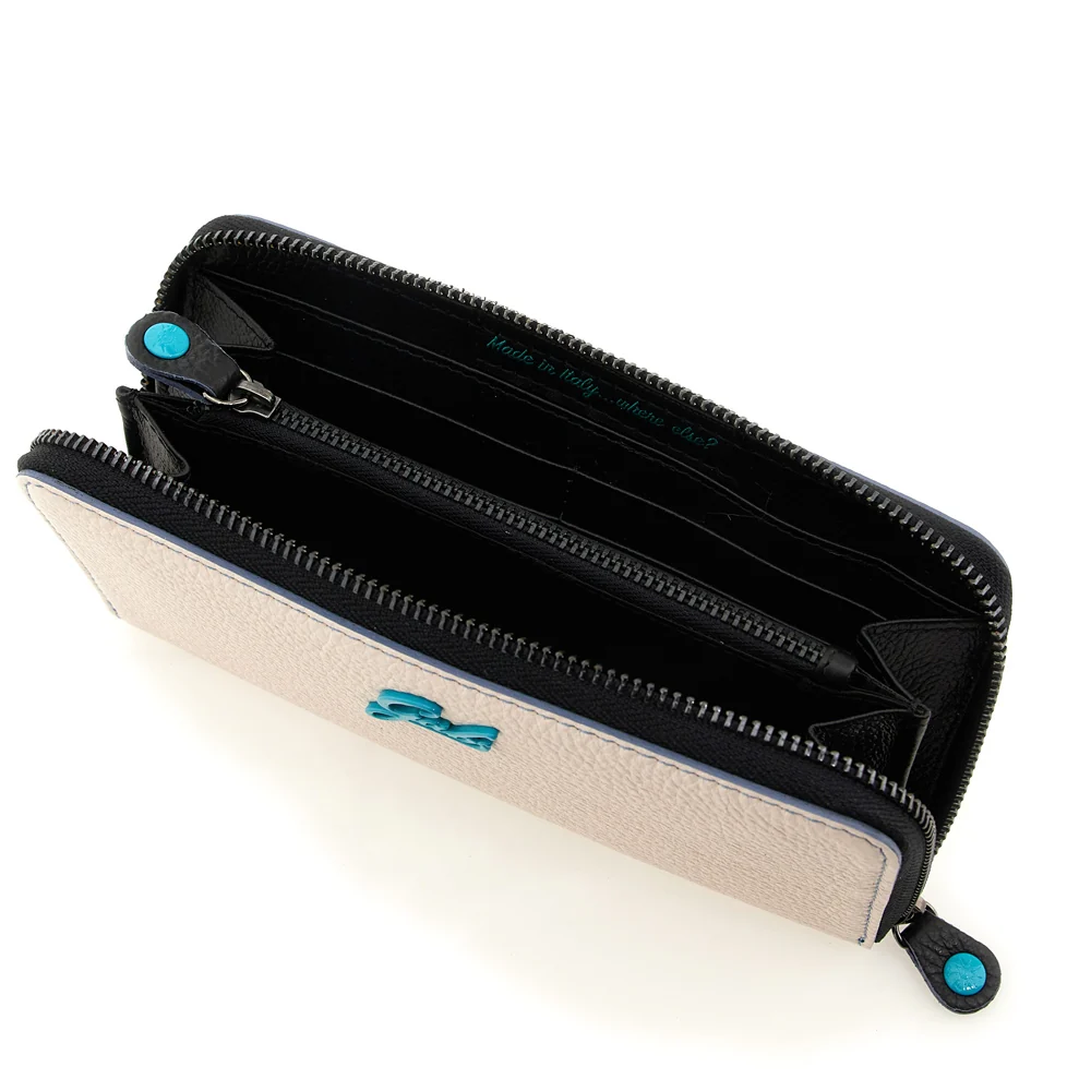 Gabs Portafoglio portamonete slot card zip around Pelle Gmoney17 Bull Basic - PANNA - immagine 3