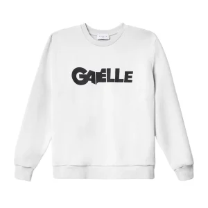 Gaelle Felpa Paricollo Cotone Bianca Made in Italy
