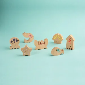 Giocattoli in legno LITTLE DIVERS - Set Seashore