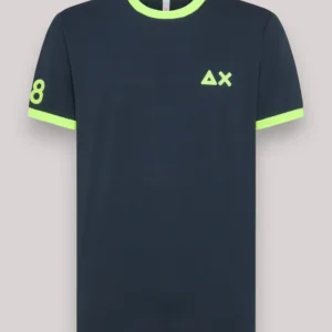 T-SHIRT UOMO NAVY BLUE FLUO