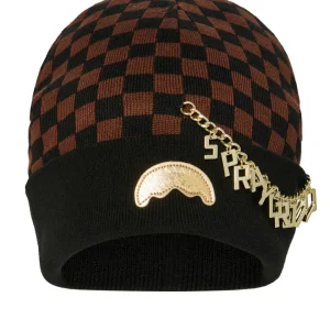 Sprayground CHARMING SIP BEANIE berretto cuffia logo gold