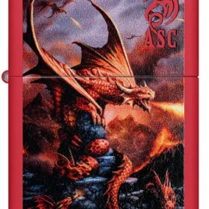 Zippo accendino Antivento Made In Usa Ricaricabile anne stokes drago