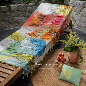 THUN Set Pareo e Pochette Eleganza esotica 110x180 cm e 18x25 cm D003322