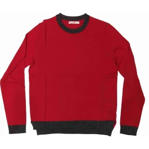 MAGLIA DONNA GIROCOLLO GERANIO - ROUND LUREX K29202