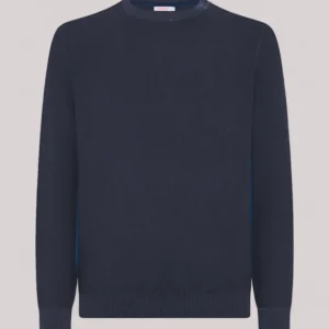 MAGLIA UOMO IN COTONE NAVY BLUE - ROUND VINTAGE K34118 07