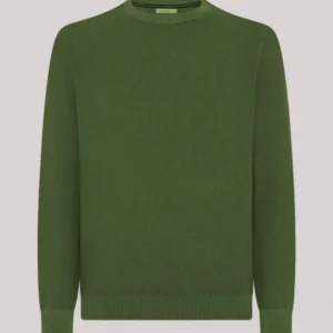 MAGLIA UOMO IN COTONE VERDE SCURO