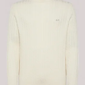 MAGLIA UOMO DOLCEVITA BIANCO PANNA - TURTLE CABLE