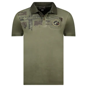 Geographical Norway Polo Manica Corta Kimac Uomo Kaki