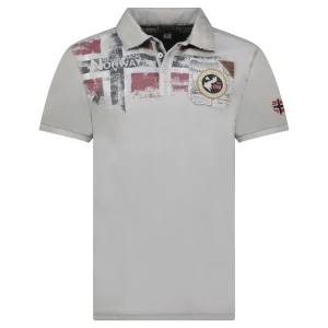 Geographical Norway Polo Manica Corta Kimac Uomo Grigio Chiaro