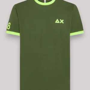 T-SHIRT UOMO VERDE SCURO FLUO