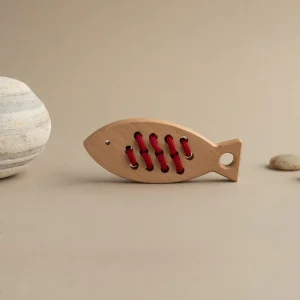 LACING FISH #2 - Gioco in legno per bambini
