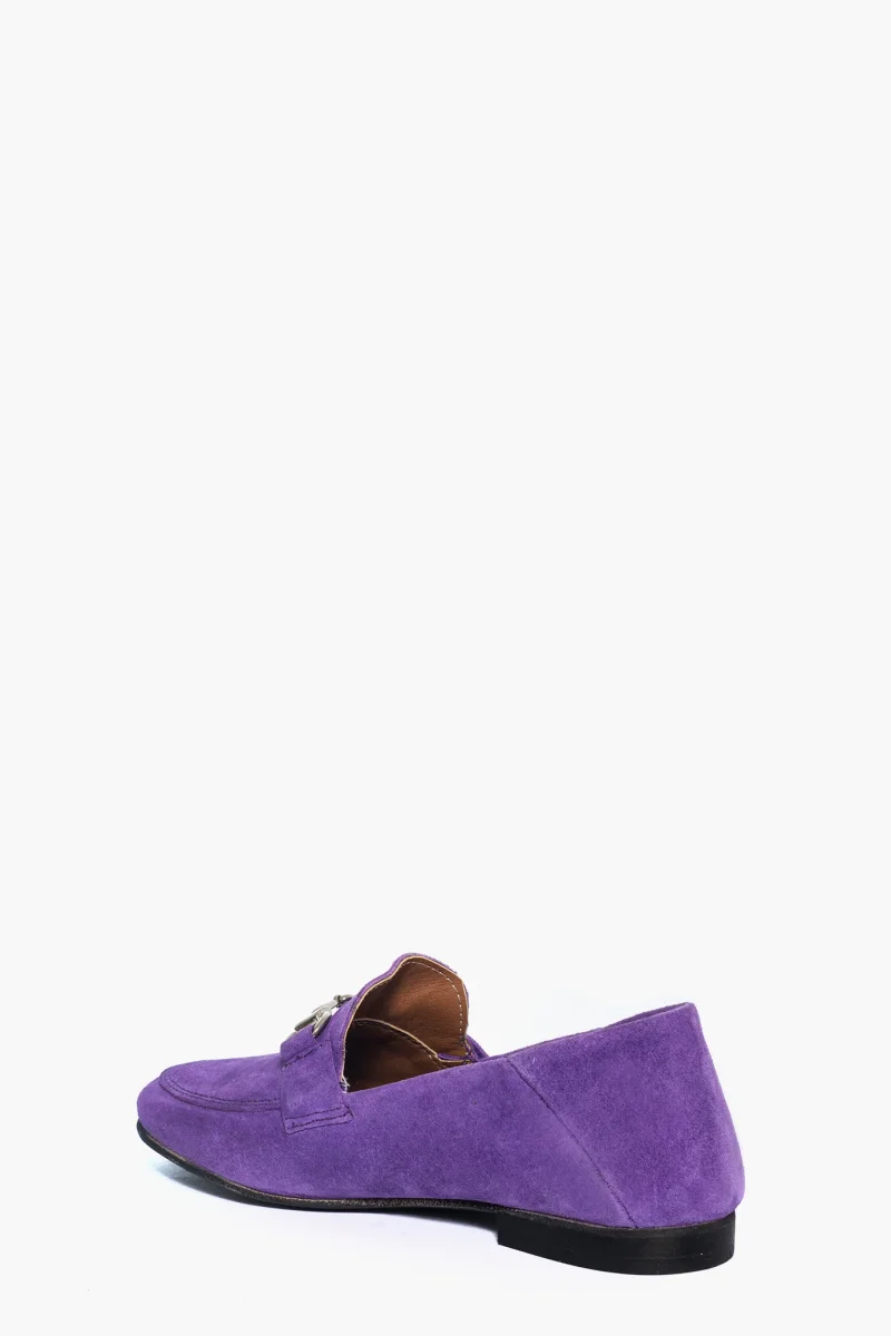 Mocassini Uma camoscio glicine con morsetto - immagine 5