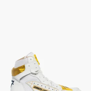 Sneakers Jammers London Liadiv pelle bianco e giallo