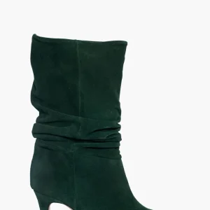 Stivaletti aggrappati alla caviglia camoscio verde Gilda 20 Lia Diva