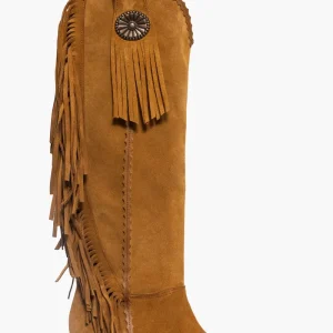 Stivali Irene Florida camoscio cuoio con frange