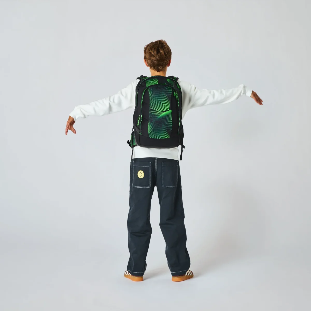 Satch Zaino scuola Tempo Libero Imbottitura Posteriore Eco Air Seismic Green - immagine 8