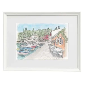 Illustrazione acquerello: Loggos lungomare