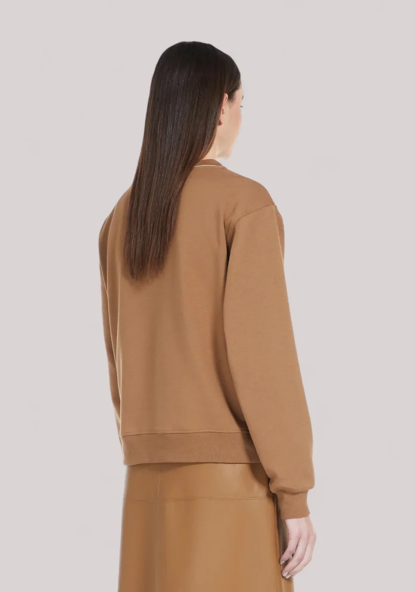 FELPA DONNA IN JERSEY CUOIO - immagine 5