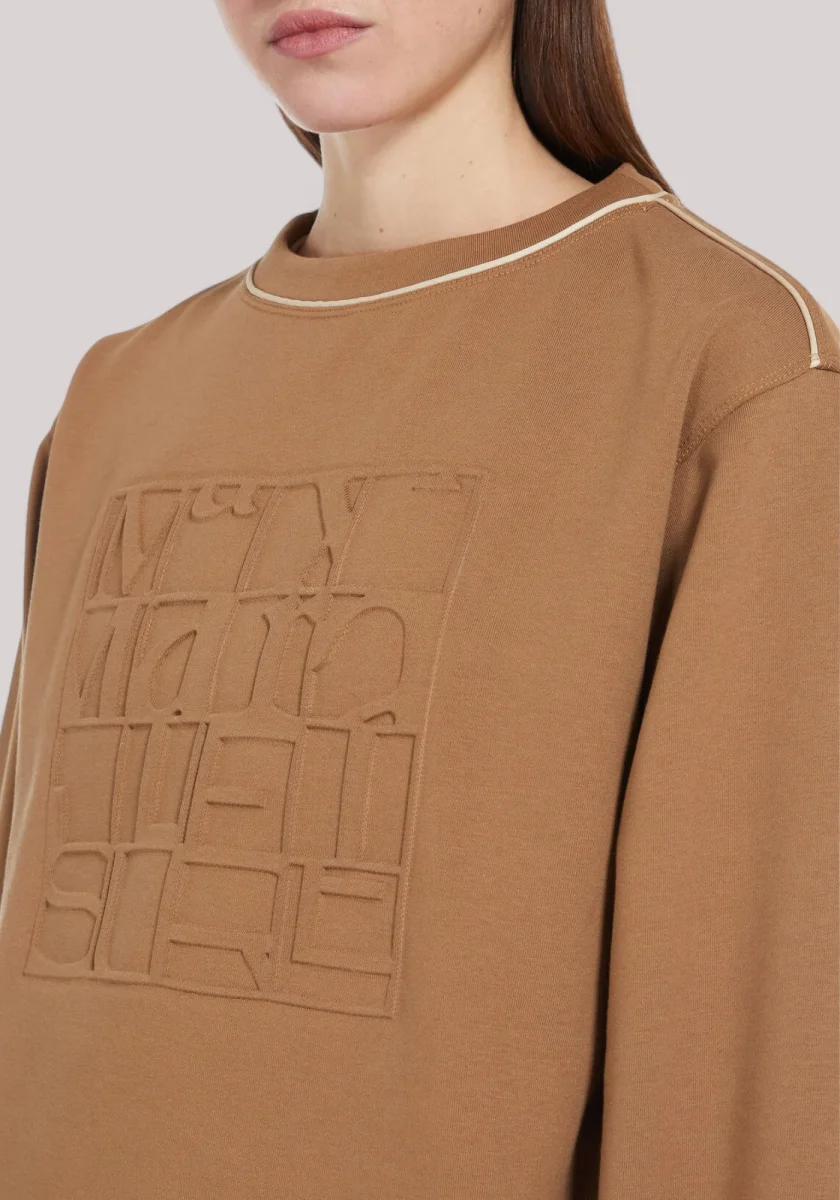 FELPA DONNA IN JERSEY CUOIO - immagine 3