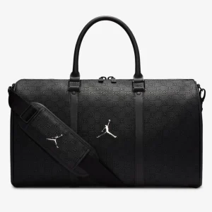 Jordan borsa borsone duffle bag JAM MONOGRAM DUFFLE BAG nero logo all over