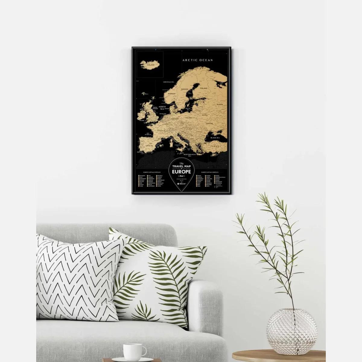 Poster scratch off Europa Black