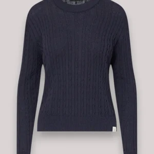 MAGLIA DONNA A TRECCE BLU GRAFITE