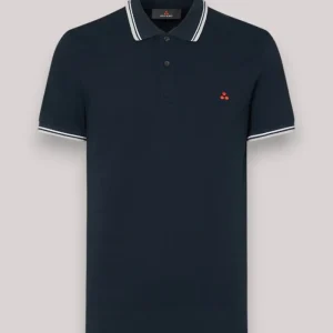 POLO UOMO IN PIQUET DI COTONE BLU GRAFITE