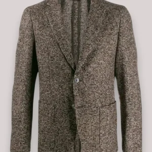 GIACCA UOMO SLIM FIT IN MISTO LANA VERGINE  MARRONE