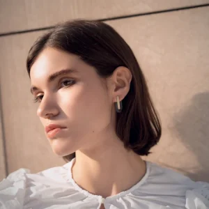 Orecchini ear jacket LINES plating